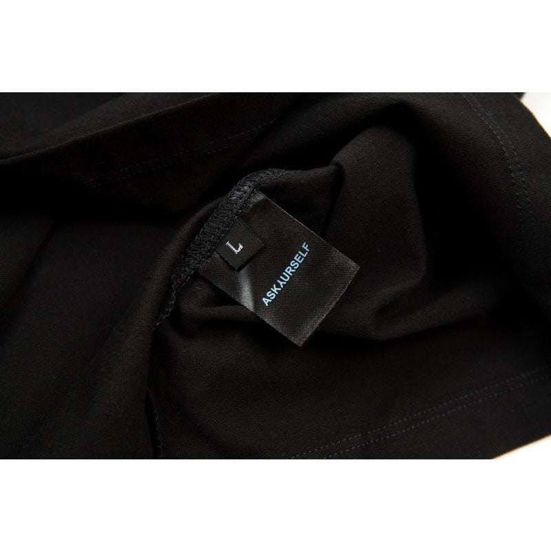 Askyurself T-shirts Sanskrit Circle Printing inside-out Wear Design Loose Couple