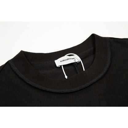 Askyurself T-shirts Sanskrit Circle Printing inside-out Wear Design Loose Couple