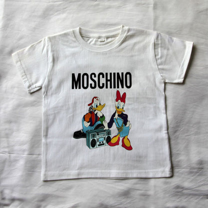 Moschino T-shirt Cartoon T-shirt Short Sleeve Couple
