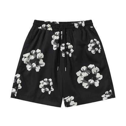 Denim Tears Shorts Yellow flower woven