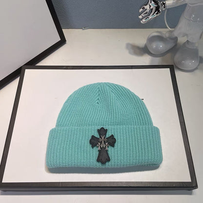 Chrome Heart Beanie Vintage Cross Wool Knitted Hat