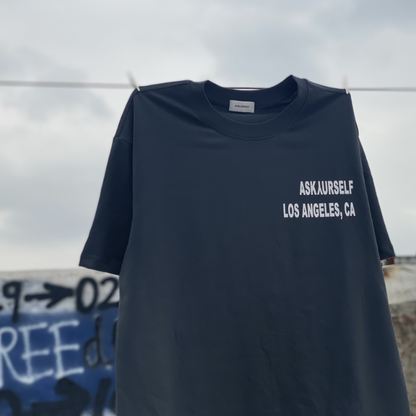 Askyurself T-shirts round Neck Short Sleeve Washed-out Vintage T-shirt