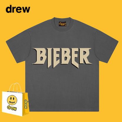 Drew T-shirts Loose Heavy Bieber