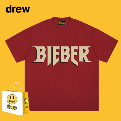 Drew T-shirts Loose Heavy Bieber