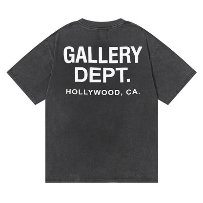 Gallery Dept T-shitrs Vintage Printed Letter Short Sleeve T-shirt