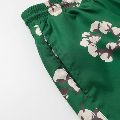 Denim Tears Shorts Yellow flower woven