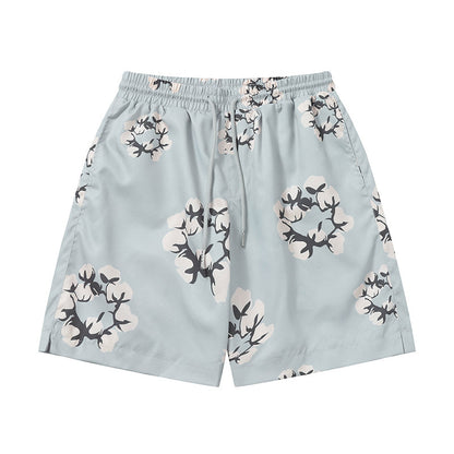 Denim Tears Shorts Yellow flower woven